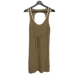 Tommy Bahama Back Keyhole Sleeveless Linen Drawstring Waist Dress Medium